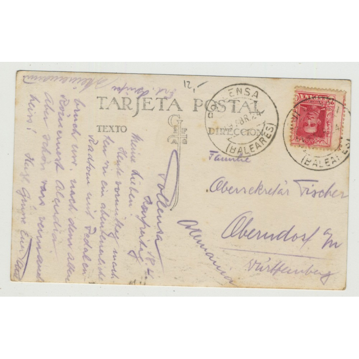 07400 San Sebastian - Alcudia / Mallorca - Baleares / Spain (Vintage PC 1924)