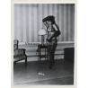 Irving Klaw: Bettie Pages Standing - Black Lingerie 4622 / Pin-Up - BDSM (Vintage Photo USA)