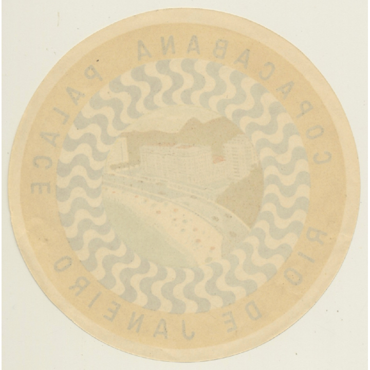 Rio De Janeiro / Brazil: Copacabana Palace (Vintage Hotel Luggage Label ~1950s)