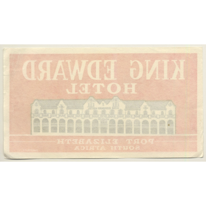 Port Elizabeth / South Africa: King Edward Hotel (Vintage Luggage Label)