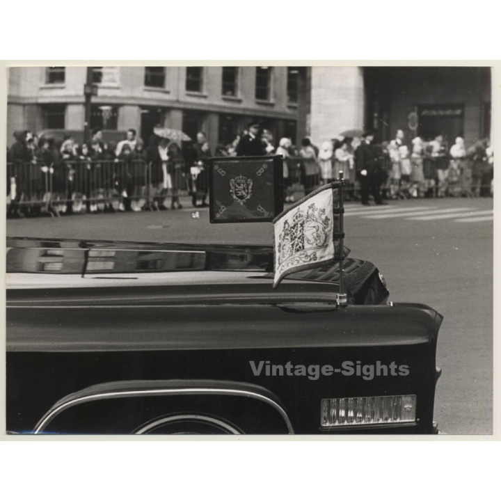 State Visit: Congolese President Mobutus' Limo In Bruxelles (Vintage Press Photo 1967)