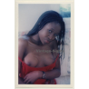 Slim Dark-Skinned Female Flashing Boobs / Braids (Vintage Photo France 1990s)