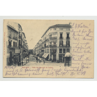 29005 Málaga - Calle del Marqués de Larios / Spain (Vintage PC 1902)