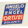 Ortisei - Dolomiti / Italy: Angel Engel Hotel (Vintage Luggage Label)
