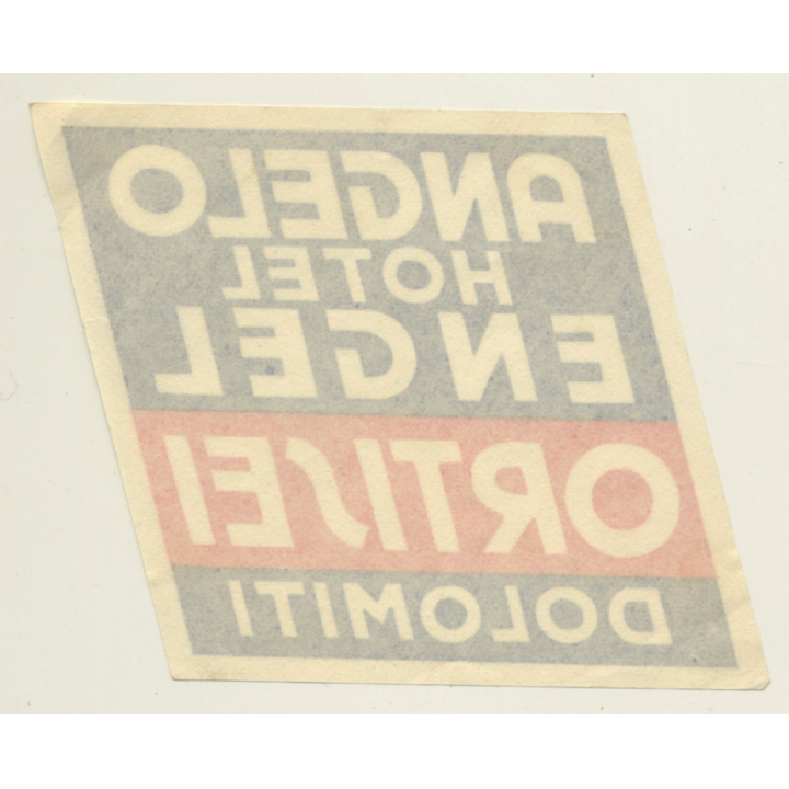Ortisei - Dolomiti / Italy: Angel Engel Hotel (Vintage Luggage Label)
