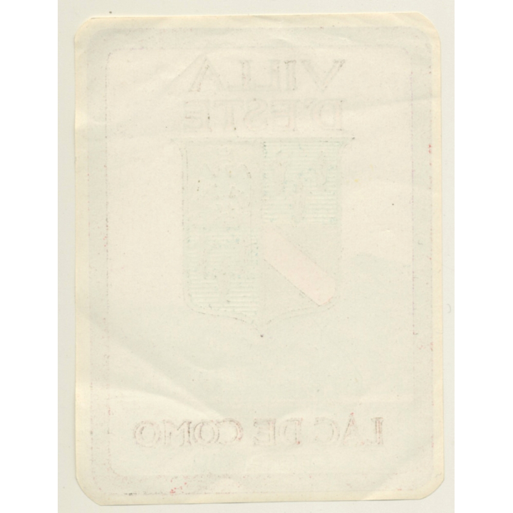 Cernobbio - Lago De Como / Italy: Villa D'Este (Vintage Luggage Label ~1940s)