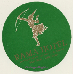 Bangkok / Thailand: Hotel Rama*2 (Vintage Luggage Label)