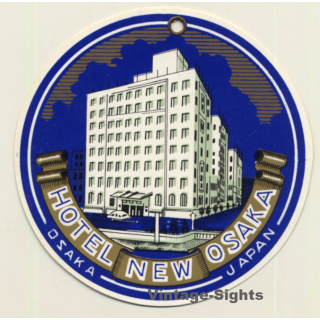 Osaka / Japan: Hotel New Osaka (Vintage Luggage Tag)