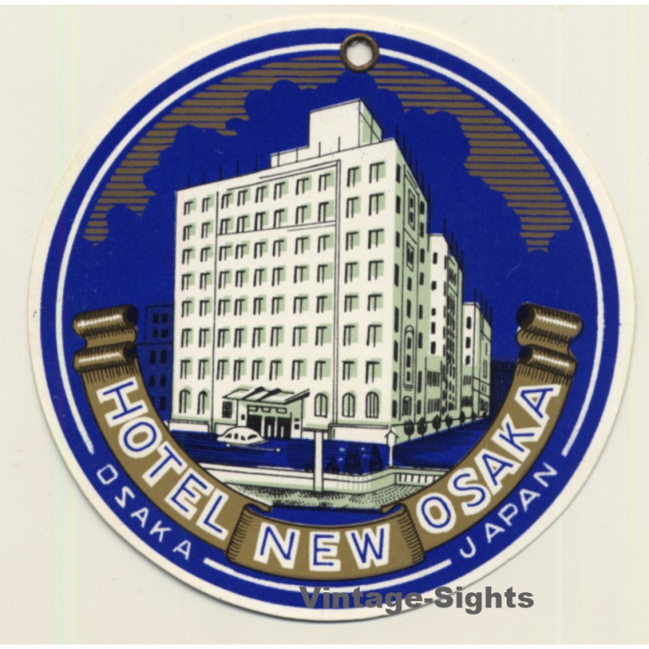 Osaka / Japan: Hotel New Osaka (Vintage Luggage Tag)