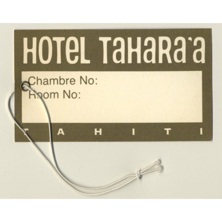 Tahiti / French Polynesia: Hotel Tahara'a (Vintage Luggage Tag)