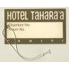 Tahiti / French Polynesia: Hotel Tahara'a (Vintage Luggage Tag)