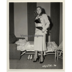 Irving Klaw: Blonde Female Takes Off Clothes CRYSTAL-39 / Pin-Up - BDSM (Vintage Photo USA)
