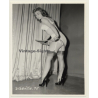 Irving Klaw: Blonde Mistress In Lingerie - Whip D.CHRISTIE.15 / Pin-Up - BDSM (Vintage Photo USA)