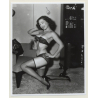 Irving Klaw: Happy Slim Maid In Lingerie JENNIE W-56 / Pin-Up - BDSM (Vintage Photo USA)