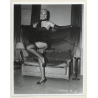 Irving Klaw: Slim Blonde Female In Black Tull Dress LILLY B-3 / Pin-Up - BDSM (Vintage Photo USA)