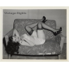 Irving Klaw: Seductive Brunette Lingers On Couch SALLY LANE-38 / Pin-Up - BDSM (Vintage Photo USA)