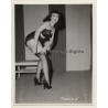 Irving Klaw: Lascivious Brunette Maid Checks On Her Nylons TEQUILA-5 / Pin-Up - BDSM (Vintage Photo USA)