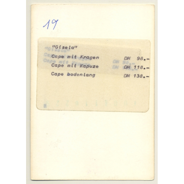 Series Of West German Fashion Photos 16: 1960s/1970s (Vintage Advertisement Photo)