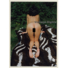 Rear View: Darkhaired Nude Kneeling On Faux Fur Blanket (Vintage Photo Germany ~1990s)