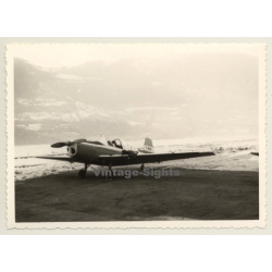 F-BMQR Moravan Zlin Z-326 Trener / Trainer Plane In Mountains*2 (Vintage Photo 1960s)