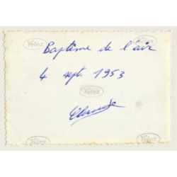 Baptême De L'Air Avion Charles Thaon 4.9.1953 (Vintage Photo)