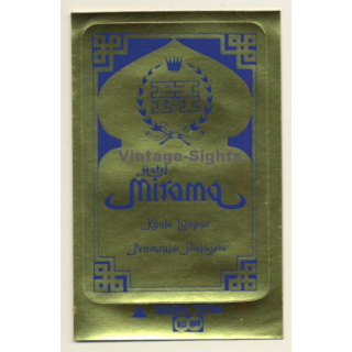 Kuala Lumpou / Malaysia: Hotel Mirama (Vintage Self Adhesive Luggage Label / Sticker)