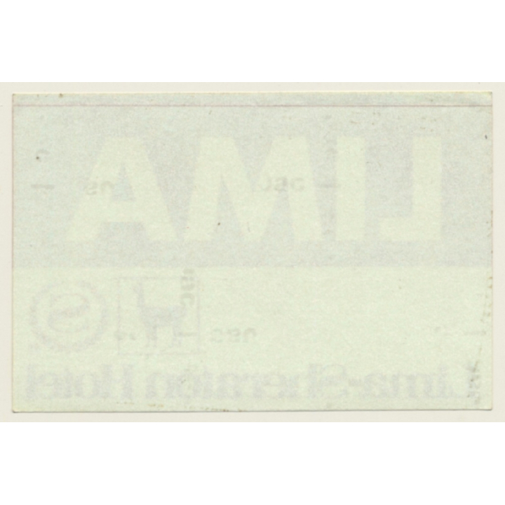Lima / Peru: Sheraton Hotel - Lama (Vintage Self Adhesive Luggage Label / Sticker)