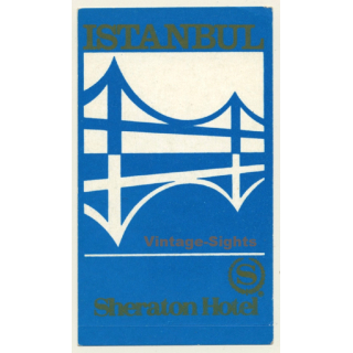 Istanbul / Turkey: Sheraton Hotel (Vintage Self Adhesive Luggage Label / Sticker)