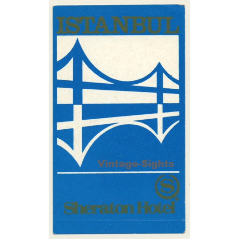 Istanbul / Turkey: Sheraton Hotel (Vintage Self Adhesive Luggage Label / Sticker)
