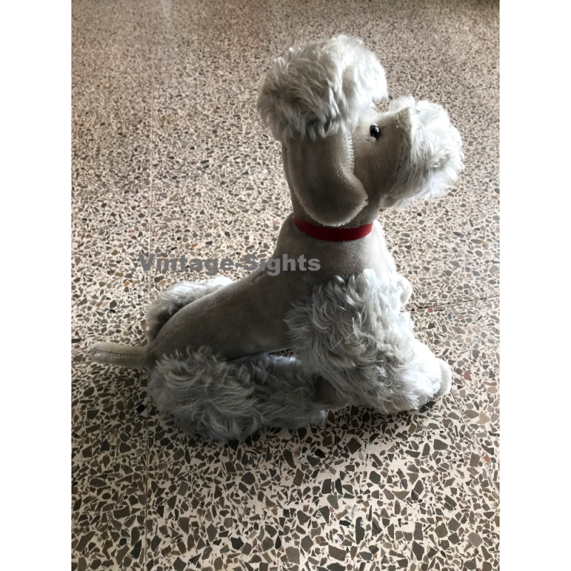 Vintage Steiff Snobby Dog / Schnauzer With Button & Tag 5335.05  ~1950s/1960s