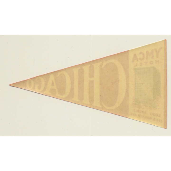 Chicago / USA: YMCA Hotel (Vintage Luggage Label ~1940s/1950s)