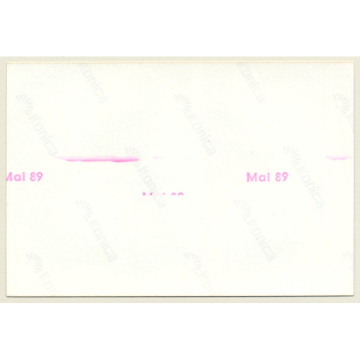 Slim Semi Nude Woman In Kimono / Suspenders (Vintage Photo Germany ~1980s)