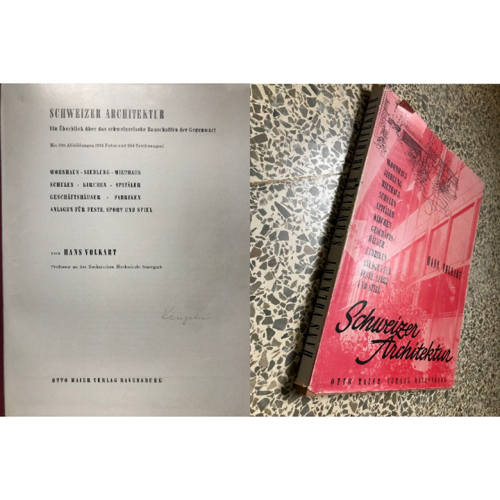 Hans Volkart: Schweizer Architektur (Vintage Book 1. ED. 1951 Otto Maier Verlag)