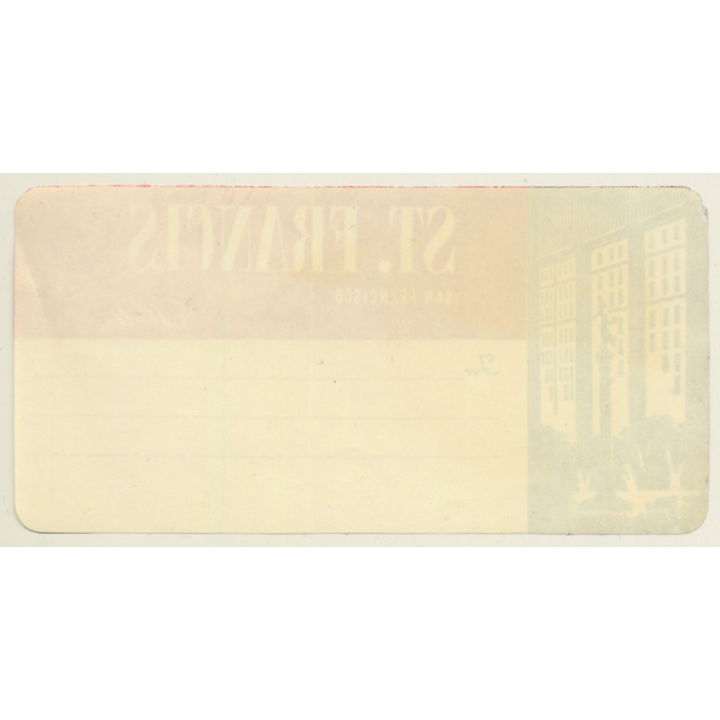 San Francisco / USA: St. Francis Hotel (Vintage Luggage Label)