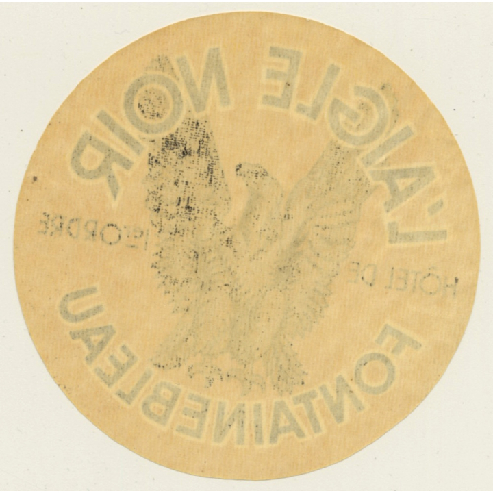 Fontainebleau / France: L'Aigle Noir - Eagle (Vintage Luggage Label)