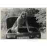 Blonde Nude Climbs Out Of Carboot Of Wartburg 353 (Vintage Photo GDR ~1980s)