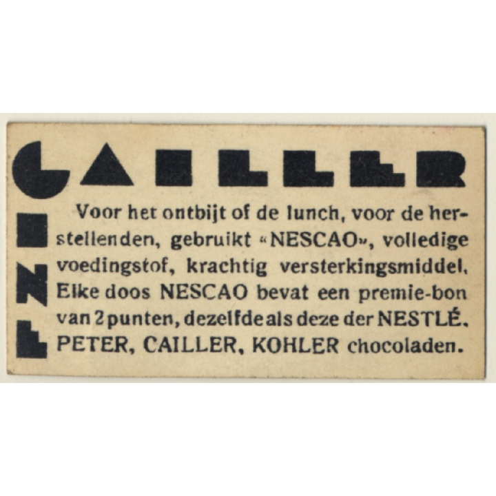 Peter, Cailler, Kohler: Joan Crawford 128 (Vintage Dutch Trading Card Nestlé)