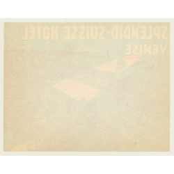 Venice / Italy: Splendid-Suisse Hotel Venise (Vintage Luggage Label)