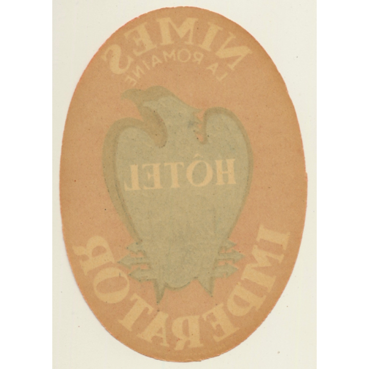 Nimes / France: Hotel Imperator (Vintage Luggage Label)
