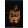 Pensive Brunette Nude In The Squats (Vintage Photo Germany ~1990s)