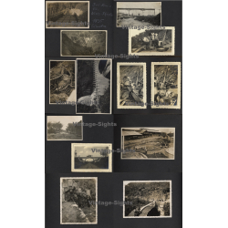 Sumatra / Indonesia: Bridge Building - Engineering NIELS-THIELE (64 Vintage Photos 1935)