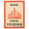 Basel / Switzerland: Hotel Touring (Vintage Luggage Label)