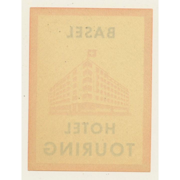 Basel / Switzerland: Hotel Touring (Vintage Luggage Label)