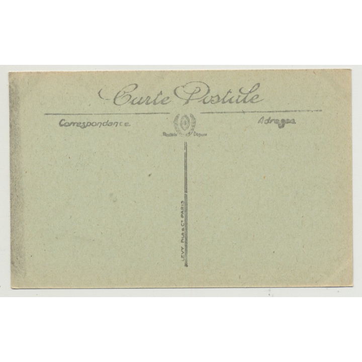 Bedouin On His Donkey Crosses Wadi (Vintage Photo PC B/W)