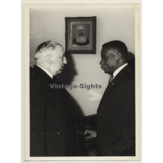Congo: Prime Minister Cyrille Adoula (Vintage Press Photo 18.2.1963)