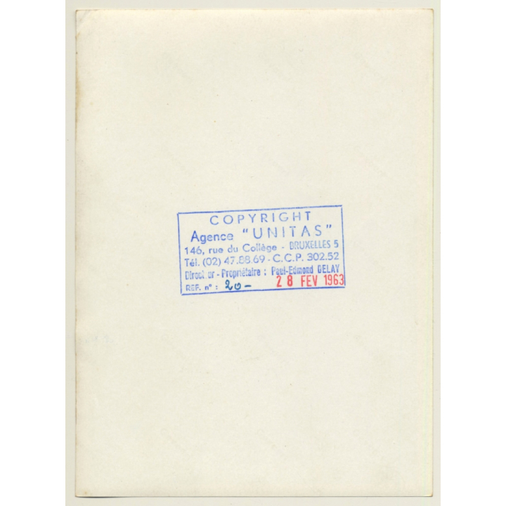 Congo: Prime Minister Cyrille Adoula (Vintage Press Photo 18.2.1963)