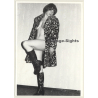 Nude Female In Leopard Skin Coat / Leather Boots (Vintage Photo GDR ~1980s)