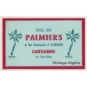 Lausanne / Switzerland: Hotel Des Palmiers / Le Florentin (Vintage Luggage Label)