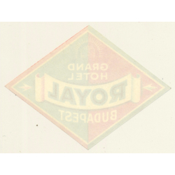 Budapest / Hungary: Grand Hotel Royal (Vintage Luggage Label)