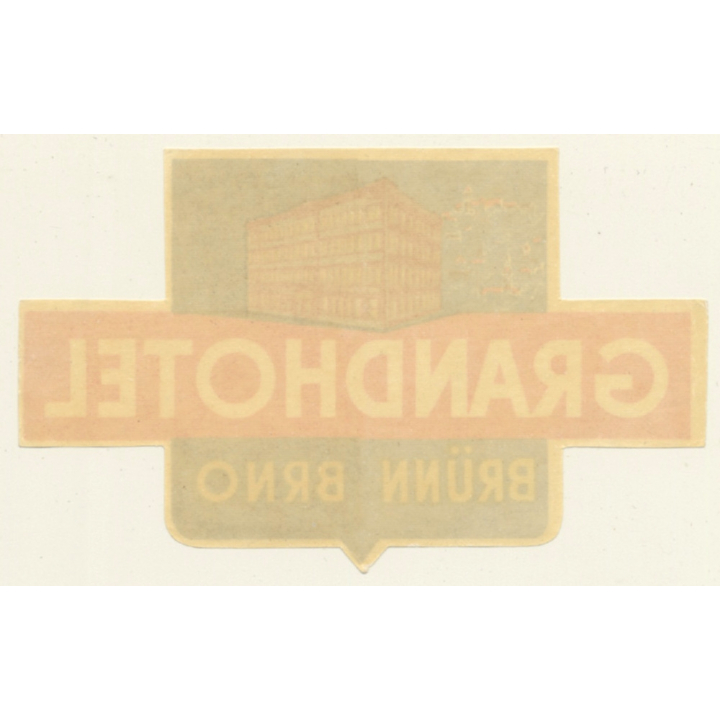 Brno - Brünn / Czech Republic: Grand Hotel (Vintage Luggage Label)